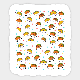 Funny Tacos Face Mask, Tacos Mask, Graphic Print design. Sticker
